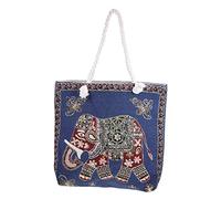UKCOCO Ethnic Style Elephant Purse for Women Capacity Canvas Bag Single Shoulder Pouch Fashion Hippie Bag