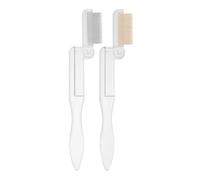 UKCOCO Eyebrow Comb and Eyelash Brush Set Eyelash Shaping Tool Stainless Steel 2pcs Foldable Portable with Dense Comb Teeth for Outdoor Use and Travel