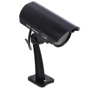 UKCOCO Fake Cctv Camera with Flashing LED Red Light for Indoor Or Outdoor Use, Sturdy Abs Material, Includes Mount Bracket and Screws, for Warehouse and Home Security Protection