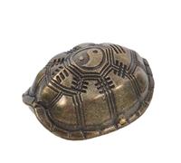 UKCOCO Feng Shui Turtle Shell Fortune Telling Ornament with Chinese Divination Hexagram, Sea Turtle Craft Statue for Wealth Enhancement and Home Decor