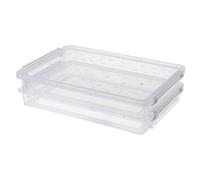 UKCOCO File Box Stackable Organizer with Lid for Home Office Document and Certificate Storage, Multi-Layer Plastic Filing Container 36.5X24.3X9Cm