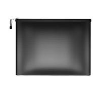 UKCOCO Fireproof Waterproof Document Bag Money and Contract Organizer with Zipper, Medium 29x20.5cm Black for Office and Home Safe Storage