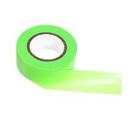 UKCOCO Fluorescent Non-adhesive Marking Tape PVC Outdoor Boundary and Warning Tape for Safety Demarcation at Worksites and Road Work Green Flagging
