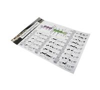 UKCOCO Flute Chord Chart Practice Guide for Beginners, Flute Fingering Diagram Poster, Musical Instrument Training Reference for Student Practice