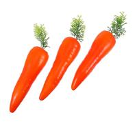UKCOCO Foam Artificial Carrots 3Pcs Easter Simulation Carrot Ornaments for Hanging on Easter Tree Wall Door Kitchen Decorations