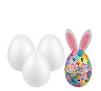 UKCOCO Foam Eggs: 3 Pack White Polystyrene Eggs for Diy Crafts Kindergarten Activities And Easter Decorations,10. 5 Cm × 15 Cm/4. 13 Inch × 5. 9 Inch