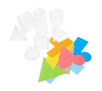 UKCOCO Foldable Geometric Solids for Preschool Educational Use Plastic Shapes Manipulatives for Hands Math Area Demonstration Models Home Education Resources