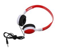 UKCOCO Foldable Stereo Headphones with 3.5Mm Jack and Padded Earpads for Travel and School, Burgundy Wired Over-Ear Headset