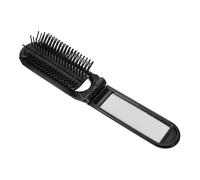 UKCOCO Folding Hair Brush with Mirror Compact Travel Size Mini Comb for Women and Men Portable Pocket Brush for Purse and Gym Collapsible Detangling Tool