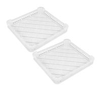UKCOCO Food Preservation Tray 2pcs: Plastic Freezer Bins - Rapid Freezing Stackable Tray for Fish Produce in Restaurants and Freezer Storage 14.37x13.78in