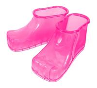 UKCOCO Foot Soaking Boots High Tube Red Size Small 12.5cm Foot Spa Bath Shoes for Home and Relaxation