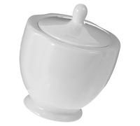 UKCOCO French Style Ceramic Sugar Jar with Lid Kitchen Sugar Container for Cafe and Household Simple Style Ceramic Condiment Canister and Seasoning Storage