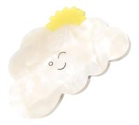 UKCOCO Fun Claw Clips Hair Accessory for Women, Stylish Beige Acetate Sheet Hair Jaw Clips Chic Shape, Easy to Use and Hard to Break, for Taking A Shower Or Eating