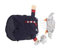 UKCOCO Funny Small Dog Standing Costume with Creative Pet Headgear, Halloween Christmas Holiday Outfit for Small Dogs, Size S Pet Cosplay Clothes for Parties and Photo Shoots