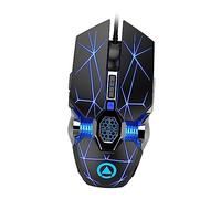 UKCOCO Gaming Mouse Usb Wired Ergonomic Optical Mouse Led for Laptop and Desktop Skin-like Grip Electroplating Design High Precision and Performance