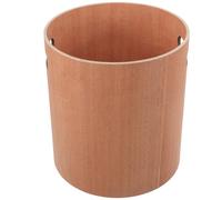 UKCOCO Garbage Bin Rectangular Khaki and Easy to Clean Features Japanese-style Wooden with Large Capacity Desk Wastebasket Minimalist and Chic Design for Office and Desktop Use