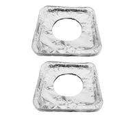 UKCOCO Gas Stove Burner Protectors Easy Storage Aluminum Foil Covers 100pcs Lightweight Oil-proof Disposable Stove Top Liners for Gas Burners in Kitchen