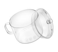 UKCOCO Glass Stew Pot for Safe Heating Large Capacity with Handle and Lid Pot for Cooking Food, Vegetables, and Ramen Noodles in The Kitchen