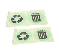UKCOCO Glow Dark Recycling Sticker Vinyl Decals for Trash Cans and Garbage Bins Weatherproof Self Adhesive Logo Stickers for Metal Plastic Waste Bins Kitchen and Outdoor Use