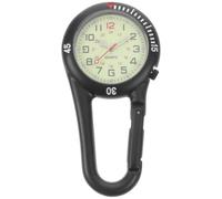 UKCOCO Glow Dial Nurse Watch Clip-on with Precise Quartz Movement and Easy to Read Dial, Black Alloy and Glass Material, Suitable for Construction Work and Climbing, for Doctors