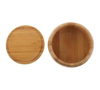 UKCOCO Go Chess Storage Box Solid Wood Large Round Jar with Lid for Board Game Organiser and Chess Pieces