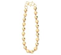 UKCOCO Gold Plated Titanium Bracelet for Women with Printed Buddha Beads Pattern, Lightweight Hand Chain Jewelry for Spiritual and Friendship