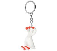 UKCOCO Gothic Three-headed Goose Keychain Large Resin Animal Key Ring Pendant Decorative Aesthetic Accessory for Women Men Keys