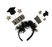 UKCOCO Graduation Party Headband Black Doctoral Cap Hair Hoop Comfortable Secure Design Versatile Graduation Supplies for Photo Shoots Events