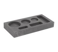 UKCOCO Graphite Casting Melting Ingot Mold and Low Energy Consumption with Good Thermal Stability 6-Slot Black Crucible for Melting Metals and Conducting Experiments