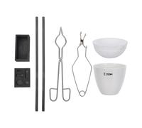 UKCOCO Graphite Gold Melting Set with Quartz Crucible and Tongs - DIY Refining and Casting Kit for Aluminum, Brass, and Metal Jewelry Making at Home