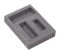 UKCOCO Graphite Ingot Mold 3 Slots for Non-Ferrous Metal Casting, Environmental Friendly Graphite, Suitable for Metal Crafting