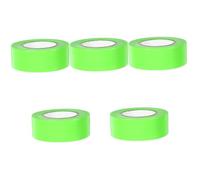 UKCOCO Green Fluorescent Tape: 5 rolls 2.5 cm × 30 m Green Flagging Tape - Waterproof WarningTapes for Marking Areas - Stage Supplies,Stairs,Wall,Ceiling(Non-adhesive)