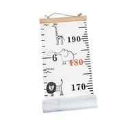 UKCOCO Growth Chart for Kids Wall Hanging Canvas Height Measurement Chart for Children’s Bedroom Nursery Decor 20x200cm East African Savannah Design