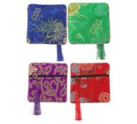 UKCOCO Guitar Pick Holder Candy Bag 4pcs Cotton and Polyester Delicate Bag for Guzheng Tapes and Small Jewelry, Wear Resistant, Easy to Store or Take Out, for Wedding Candy Zipper