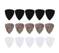 UKCOCO Guitar Picks with Full Sound and Finger Fit 15pcs Black Felt for Ukulele and Guitar Thin Musical Instrument Picks Sturdy Accessories for Acoustic and Electric Strings