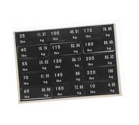 UKCOCO Gym Equipment Weighting Labels Stickers with Adhesive Weight Block Stickers for Fitness Machines Markers with Pinholes for Trainer Use