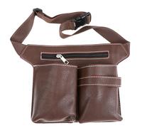 UKCOCO Hairdressing Tool Case Bag with Scissors Pouch and Waist Storage Pouch Vintage Leather Styling Tools Organizer for Barbers and Hair Stylists