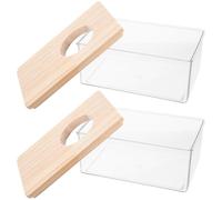 UKCOCO Hamster Sand Bath Box 2pcs Acrylic Small Animal Bathtub 15.5×10×7cm Household Hamster Bathroom Accessory and Chinchillas