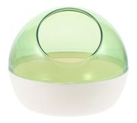 UKCOCO Hamster Sand Bath Box for Small Pets Such as Hamsters and Guinea Pigs, Light Green Plastic with Removable Design and Smooth Edges, for Bathing and Digging Activities