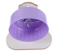 UKCOCO Hamster Wheel with Stand 15cm Silent Small Animal Exercise Wheel for Gerbils Rats Mice Pets Fitness Spinner Quiet Running Roller Purple and White