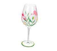 UKCOCO Hand Painted Flamingo Wine Glass High Foot Glass Flute for Parties Cocktail and for Bars and Restaurants Festive Christmas and Weddings