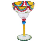 UKCOCO Hand Painted Margarita Glass Goblet for Party Unique Creative Design Smooth Surface Comfortable Touch Easy to Clean Elegant Cocktail and Wine Drinkware Friends