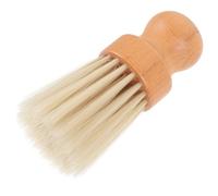UKCOCO Handheld Broom Brush Cleaning Tool Soft Fibrous Wool Wooden Handle Beige Lightweight Easy to Store for Car and Hair Salons Organizing Cleaning