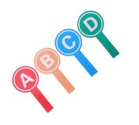 UKCOCO Handheld Erasable Score Cards 7.7X3.9 Inch Voting Paddles with Letters for Auction Activities and School Voting Board with Reusable and Lightweight Design