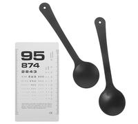 UKCOCO Handheld Eye Occluder Set for Eye Exam with Double-sided Visual Acuity Chart, Plastic Material, 6 Feet Specification, Suitable for Individuals without Glasses in Offices