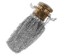 UKCOCO Handmade 1920s English Coin Purse Metal Mesh Small Coin Wallet Silver Vintage Style Change Pouch for Women Party Accessory