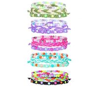 UKCOCO Handmade Woven Friendship Bracelets Beautiful Boho Bracelet Set 3pcs with Beads in Bohemia Style for Public Relations Plan and Tourism Commemorative Events