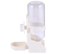 UKCOCO Hanging Gravity Pet Water Dispenser 350ml Pp White for Dogs and Cats Keeps Floor Dry and Clean Water Feeder