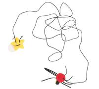 UKCOCO Hanging Spider Cat with Bell, Interactive Compact Cat Teasing for Indoor Play, Elastic Door-mounted Kitten Exercise Accessory