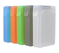 UKCOCO Hard Drive Case 2.5 Inch Portable Shockproof Hard Disk Protective Box Storage Case for Hdd Lightweight Drive Protector for Home Office Travel 5 Pack